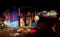 Va chạm với xe bồn, xe khách lật nghiêng khiến nhiều người bị thương