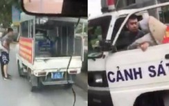 Điều chuyển trung uý công an mặc quần đùi lái xe biển xanh "bắt" hàng rong
