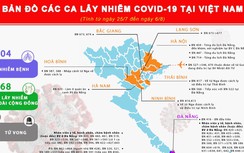 Infographic: Cập nhật bản đồ lây nhiễm Covid-19 tại Việt Nam ngày 9/8