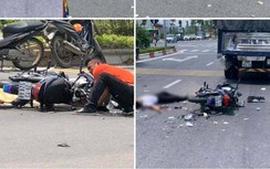 Tông vào đuôi ô tô tải dừng chờ đèn đỏ, nam thanh niên đi xe máy tử vong
