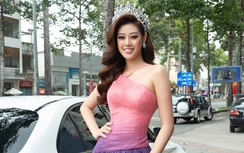 Hoa hậu Khánh Vân đội vương miện bạc tỷ, quyến rũ bên xe sang