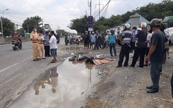 Xe container vào bãi đậu va chạm với mô tô, người đàn ông tử vong