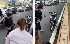 Triệu tập 4 "trẻ trâu" đập xe máy người bênh bà bầu sau va chạm giao thông