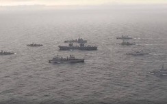 Video: Lần đầu tiên tàu sân bay Queen Elizabeth dẫn đầu một nhóm tấn công