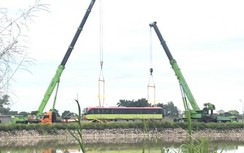 Hình ảnh đoàn tàu đầu tiên tuyến Nhổn - ga Hà Nội tại Depot