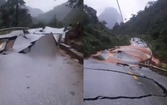 QL12 nứt gãy như động đất, cấm đường lên cửa khẩu Cha Lo