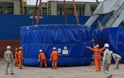 Cận cảnh xếp dỡ robot đào hầm dự án đường sắt đô thị Nhổn - ga Hà Nội