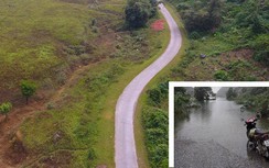 Tỉnh lộ 432B qua Hòa Bình biến thành sông mỗi khi mưa lớn