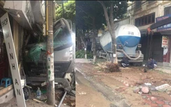 Xe bồn bất ngờ lao thẳng vào nhà dân ven QL1A qua thị trấn Văn Điển