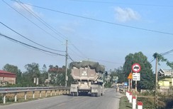 Quảng Bình: Bất chấp biển cấm, xe tải “khủng” chở hàng vẫn đi trên QL9B