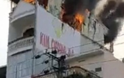 Nhà 5 tầng Studio Kim Cương Đỏ Hạ Long bốc cháy