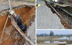 Cận cảnh “hố tử thần” 2 đầu cầu sau hơn 3 tháng sụt lở ở Quảng Trị