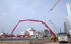 Hối hả ngày làm cuối cùng trước nghỉ Tết ở công trường nhà ga Bến Thành