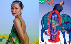 Hoa hậu H’Hen Niê cưỡi trâu mừng Xuân Tân Sửu 2021