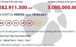 Kết quả xổ số Vietlott 18/2: Người đầu tiên trúng thưởng đầu năm Tân Sửu
