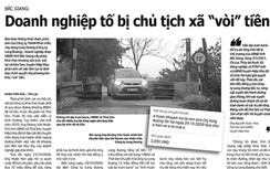 Bắc Giang: Chủ tịch xã vừa “vòi”, vừa quyết toán ngân sách?