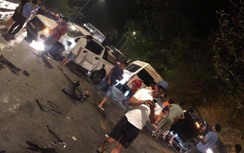 Xe container mất phanh gây TNGT liên hoàn với nhiều ô tô trên đèo Bảo Lộc