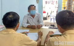 Phạt 4 triệu, tước GPLX 2 tháng tài xế xe biển xanh An Giang đi ngược chiều