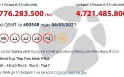 Kết quả xổ số Vietlott 4/3: Tìm chủ nhân giải khủng hơn 85 tỷ đồng