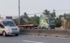 Truy tìm tài xế xe đầu kéo chạy ngược chiều, đùa giỡn "tử thần" trên QL51