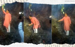 Quan chức Ấn Độ dập lửa bằng cành cây khiến dân mạng thi nhau “thả ha ha”