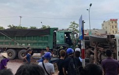 Xe tải chuyển hướng không nhường đường gây TNGT, hai tài xế bị thương