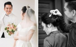 MC Hạnh Phúc "Chuyển động 24h" hé lộ ảnh cưới tình tứ bên cô dâu "giấu mặt"