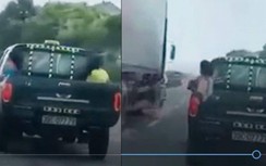 Truy tìm tài xế xe bán tải chở trẻ con sau thùng, phóng bạt mạng trên QL1
