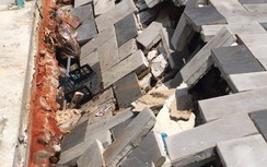 Vỉa hè, bờ kè sông Cà Ty Phan Thiết tan hoang sau một đêm mưa lớn