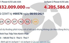 Kết quả xổ số Vietlott 8/5: Ai may mắn trúng giải khủng gần 36 tỷ?
