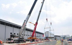 Đoàn tàu metro số 2 đã đặt bánh lên đường ray depot Long Bình