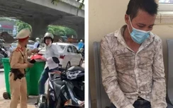 Tạm giữ hình sự tài xế sử dụng ma tuý, vượt đèn đỏ, cầm gạch tấn công CSGT