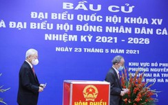 Chùm ảnh: Không khí bầu cử tại nơi Tổng Bí thư thực hiện quyền công dân