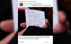 “Giấy nhắc bài” kèm nội dung của ông Joe Biden xuất hiện trên mạng