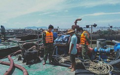 Bắt giữ 3 sà lan vận chuyển 500m3 cát trái phép trên vùng biển Cần Giờ