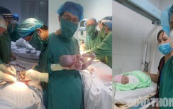 Bé gái đầu tiên chào đời tại phòng mổ dã chiến vừa lập ở khu cách ly