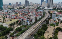 Ngắm đoàn tàu Nhổn - ga Hà Nội chạy thử 8,5km toàn tuyến trên cao