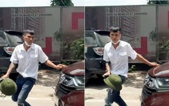 Nghi vấn tranh cãi tiền gửi xe, tài xế phóng đi khi người giữ xe ở nóc capô