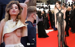 Mỹ nữ vô danh "học lỏm" Ngọc Trinh tại LHP Cannes 2021?