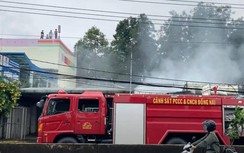 Đồng Nai: Cháy lớn sát cây xăng, 1 ô tô bị thiêu rụi