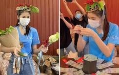 Á hậu Ngọc Thảo nhận vương miện ớt và 50 triệu đồng trong ngày sinh nhật