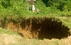 "Hố tử thần" xuất hiện trên thân đập hồ Đá Đen ở Thanh Hóa