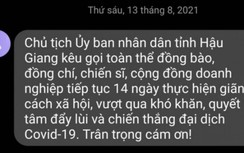 Bác thông tin Hậu Giang giãn cách xã hội thêm 14 ngày