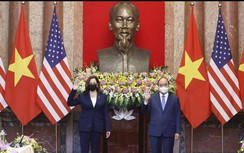 Chủ tịch nước Nguyễn Xuân Phúc tiếp Phó Tổng thống Hoa Kỳ Kamala Harris