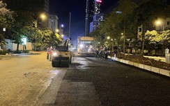 Hà Nội: Xuyên đêm xén dải phân cách, mở rộng đường Văn Cao trước 2/9