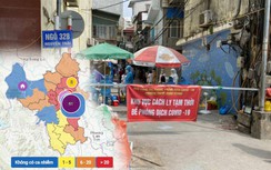 Định vị những địa điểm ở Hà Nội đang là "vùng đỏ", "vùng cam, "vùng xanh"