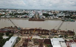 Cầu Trần Hoàng Na tăng tốc thi công trong mùa dịch, đảm bảo tiến độ