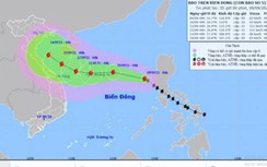 Bão Côn Sơn liên tiếp mạnh thêm trong 2 ngày tới, đất liền mưa lớn