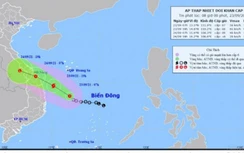 Tối nay, áp thấp nhiệt đới mạnh thành bão giật cấp 10?