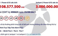Kết quả xổ số Vietlott 25/9: Hai người cùng may mắn trúng Vietlott
